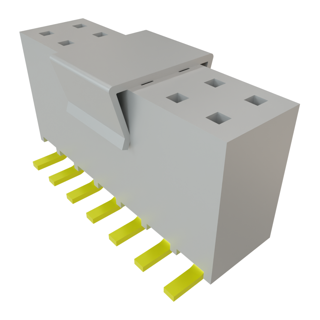 Samtec-SSW-107-22-S-D-VS-P-TR 连接器插头及 PCB 插座 Conn Socket Strip SKT 14 POS 2.54mm Solder ST Top Entry SMD T/R