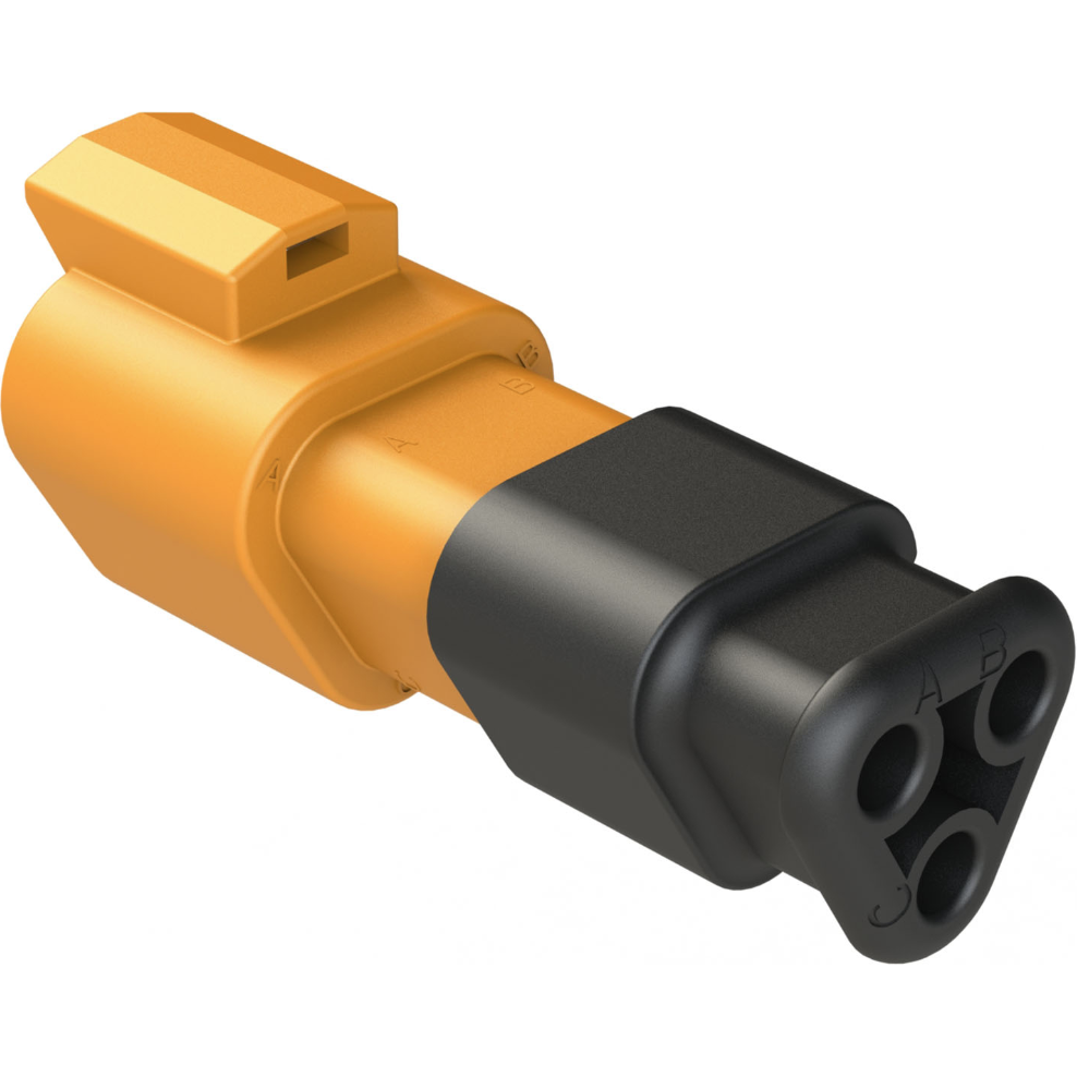 Amphenol-AT04-3P-SR01ORG Custodia filo connettore dedicato Conn Housing RCP 3 POS Crimp ST Cable Mount Orange