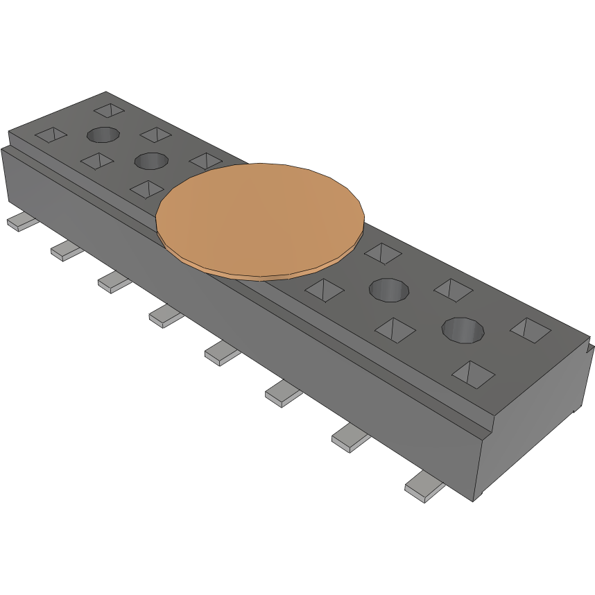 Samtec-CLT-108-02-LM-D-A-K-FR Piastre connettori e prese PCB Low Profile Dual-Wipe Socket, 2.00 mm Pitch