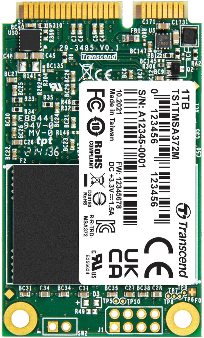 Transcend Information-TS1TMSA372M 固态驱动器 SATA III 6Gb/s MSA372M mSATA SSD