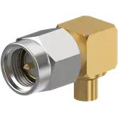 HUBER+SUHNER-16_SMA-50-2-53/119_NE RF-Steckverbinder Conn SMA 0Hz to 18GHz 50Ohm Solder RA Cable Mount PL Gold Over Nickel Single