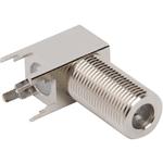 Conn Type F 0Hz to 2GHz 75Ohm Solder RA Thru-Hole RCP Gold