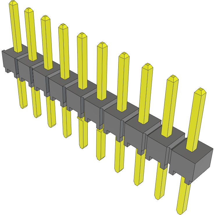 Samtec-TSW-110-08-G-S-LL Connector Headers and PCB Receptacles Conn Unshrouded Header HDR 10 POS 2.54mm Solder ST Top Entry Thru-Hole Bulk