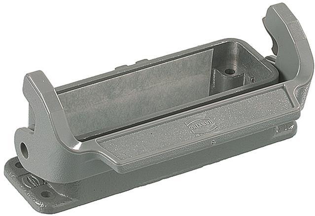 HARTING-09200160301 Schrumpfbalgenadapter Bulkhead Mount Housing 180° 16A Shell Size Powder Die Cast Aluminum Single Lock Han®