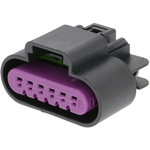 Conn Housing F 6 POS Crimp ST Cable Mount Black