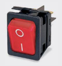 Bulgin Components PLC-C6053ALBR3 Bascule de commutateur Switch Rocker ON OFF DPST Quick Connect Flat Rocker 20A 277VAC 1118.55VA