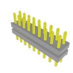 Conn Board Stacker HDR 18 POS 2mm Solder ST Top Entry Thru-Hole Bulk