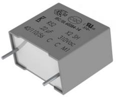 KEMET Corporation-523R468050P0K Condensateur à film Cap Film Suppression X2 6.8uF 630VDC/310VAC PP 10%( 32 X 22 X 37mm) Radial Plastic Rectangular Can 27.5mm 110°C Tray Automotive AEC-Q200