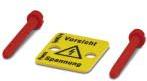 PHOENIX CONTACT-1004115 Steckverbinderzubehör Warning plate, with 2 plastic screws, across 3 terminal blocks, pitch 6 mm
