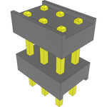 Conn Board Stacker HDR 6 POS 2.54mm Solder ST Top Entry Thru-Hole Bulk