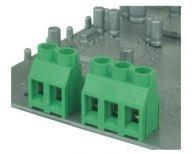 Amphenol-T702435000J0G Bloques terminales del conector Conn Terminal Block 2 POS 7.62mm Solder ST Thru-Hole 30A/Contact Box