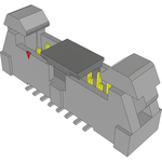 Conn Ejector Header HDR 16 POS 2mm Solder ST Top Entry SMD T/R