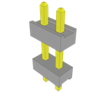 Conn Board Stacker HDR 2 POS 2mm Solder ST Top Entry Thru-Hole Bulk