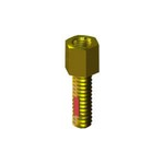 Keystone Electronics-7260 Accesorios del conector Connector Accessories Jack Screw Straight Steel Yellow Zinc Chromate