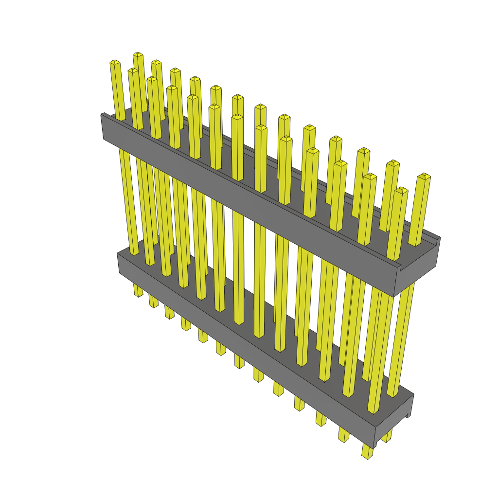 Samtec-ZW-13-12-L-D-710-120 Cabezales del conector y receptáculos PCB Conn Board Stacker HDR 26 POS 2.54mm Solder ST Top Entry Thru-Hole Bulk