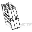 TE Connectivity-1379102-1 Connector Discrete Wire Housing Conn Housing RCP 18 POS 2.54mm Crimp ST Cable Mount Black Bag