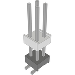 Conn Board Stacker HDR 4 POS 2.54mm Solder ST Top Entry SMD Layer
