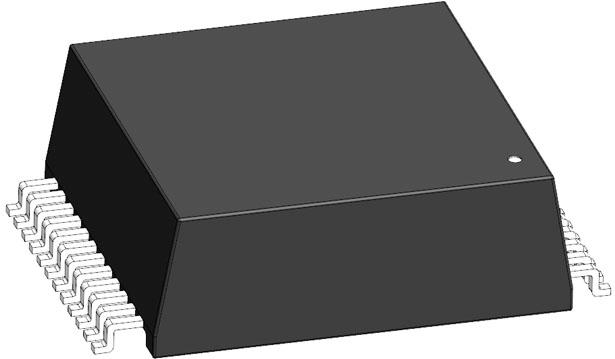 Abracon-ALAN110001-4J41ET Trasformatore di telecomunicazione Telecom Transformer 1CT:1CT 1Ohm Prim. DCR 1Ohm Sec. DCR 24 Terminal Gull Wing SMD