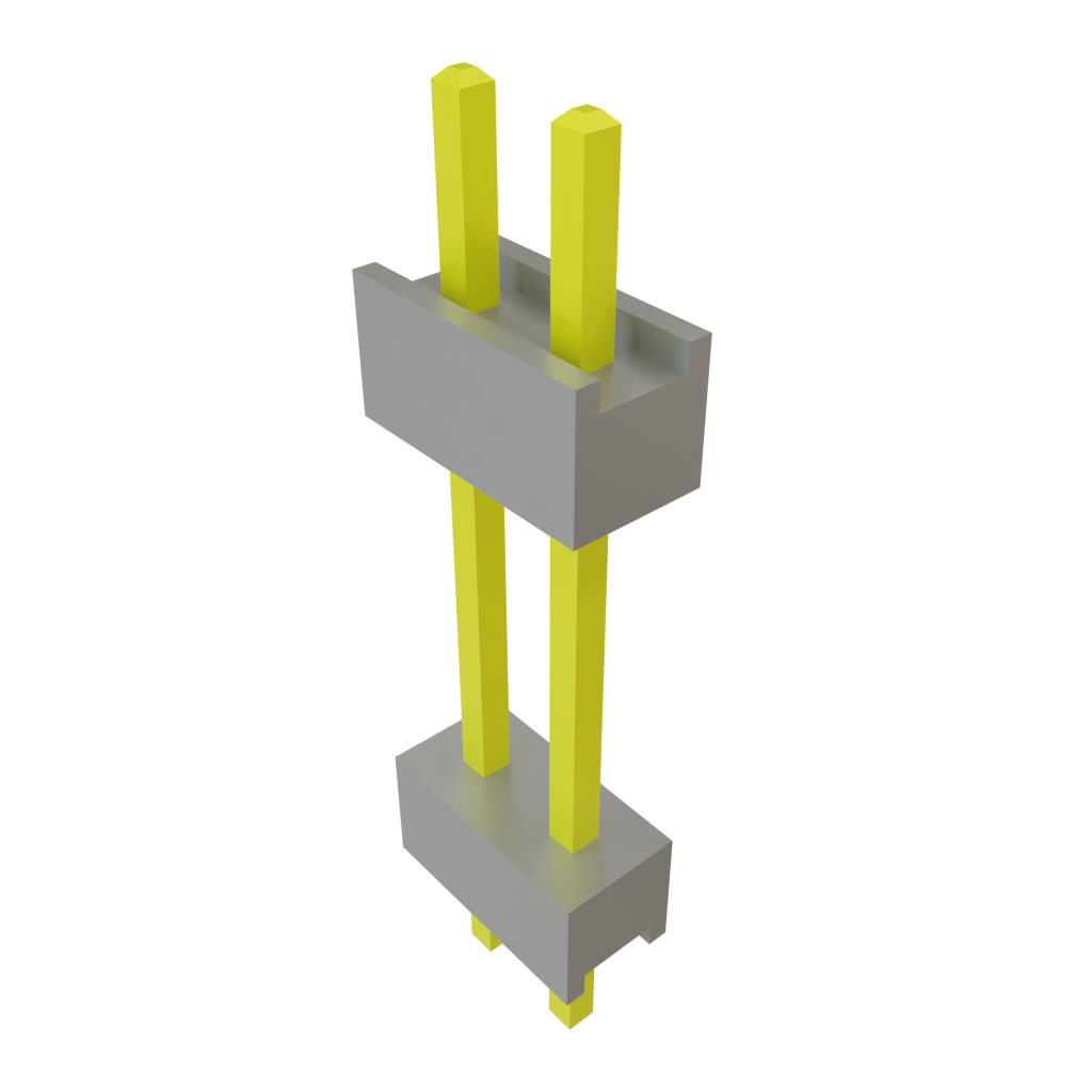 Samtec-DW-02-09-T-S-500 Piastre connettori e prese PCB Conn Board Stacker HDR 2 POS 2.54mm Solder ST Top Entry Thru-Hole Bulk