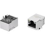 Conn RJ-45 F 8 POS 1.27mm Solder RA Thru-Hole 14 Terminal 1 Port Tray