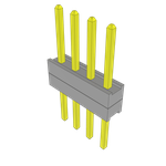 Conn Board Stacker HDR 4 POS 2mm Solder ST Top Entry Thru-Hole Bulk