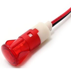 Mallory Sonalert Products-FL1P-12QW-1-R12V Panel Mount Indicators LED Panel Mount Indicator Uni-Color Red 1500mcd 2-Pin Bulk