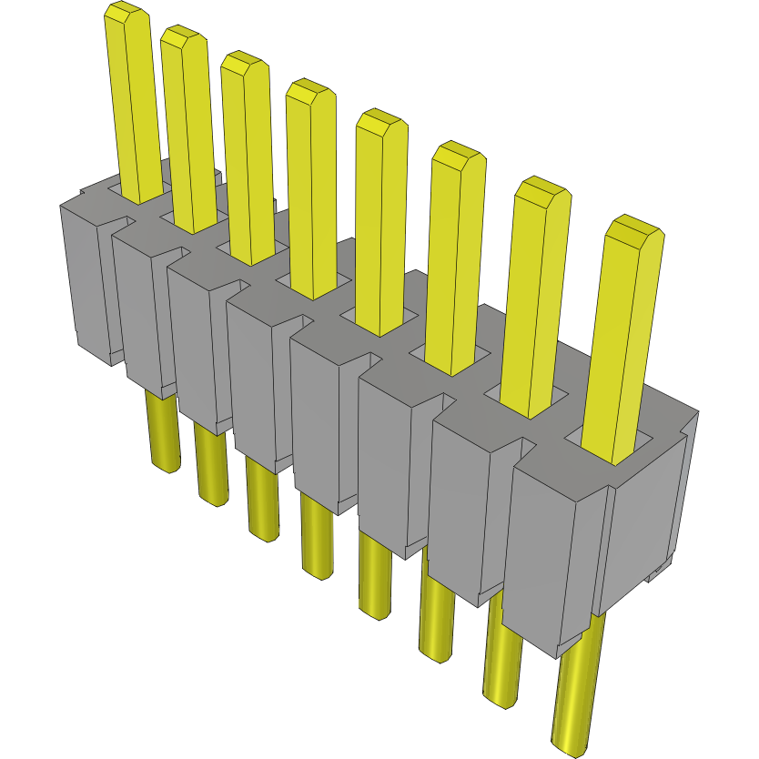 Samtec-MTMS-108-25-G-S-115 Cabezales del conector y receptáculos PCB Conn Unshrouded Header HDR 8 POS 1.27mm Solder ST Top Entry Thru-Hole Tube