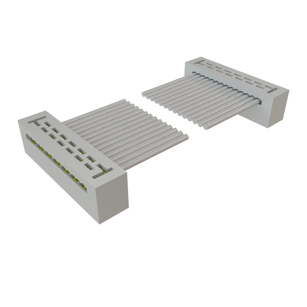 Samtec-TCSD-07-D-12.00-01-F-N Flachband Kabelbaugruppen Cable Assembly 0.304m 28AWG 1mm 14 to 14 POS IDC Connector to IDC Connector F-F TIGER EYE™ Bulk