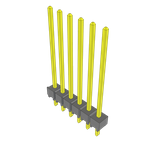 Conn Unshrouded Header HDR 6 POS 2.54mm Solder ST Top Entry Thru-Hole Bulk