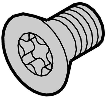 Schroff GmbH-24560139 null Screw Machine Countersunk-HD Torx M4 X 0.7-THD Steel Zinc For Rack