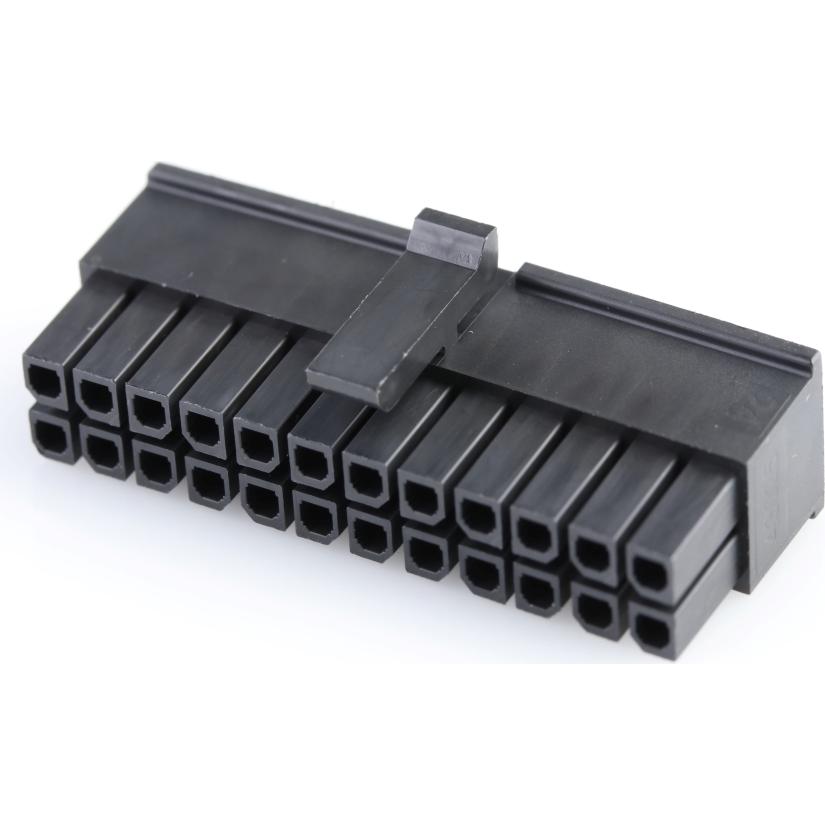 Molex-0430252410 分立接线罩连接器 Conn Housing RCP 24 POS 3mm Crimp ST Cable Mount Black Bag