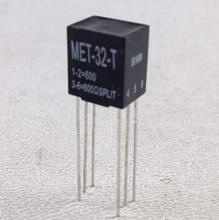 Triad Magnetics-MET-32-T Audiotransformator Audio Transformer 2:1:1 1000Vrms 70Ohm Prim. DCR 95Ohm Sec. DCR 6 Terminal Pin Thru-Hole