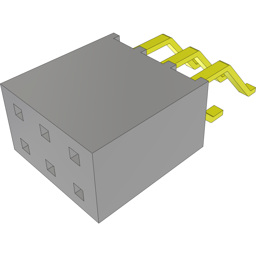 Samtec-SMH-103-02-S-D Steckverbinderleisten und Leiterplattenbuchsen Conn Socket Strip SKT 6 POS 2.54mm Solder RA Side Entry SMD Bulk