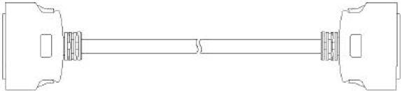 SANYO DENKI-QH0-CJ0201-S01 Assemblage de câble autre I/O Cable, 2m, Both sides 50 Pin Connectors