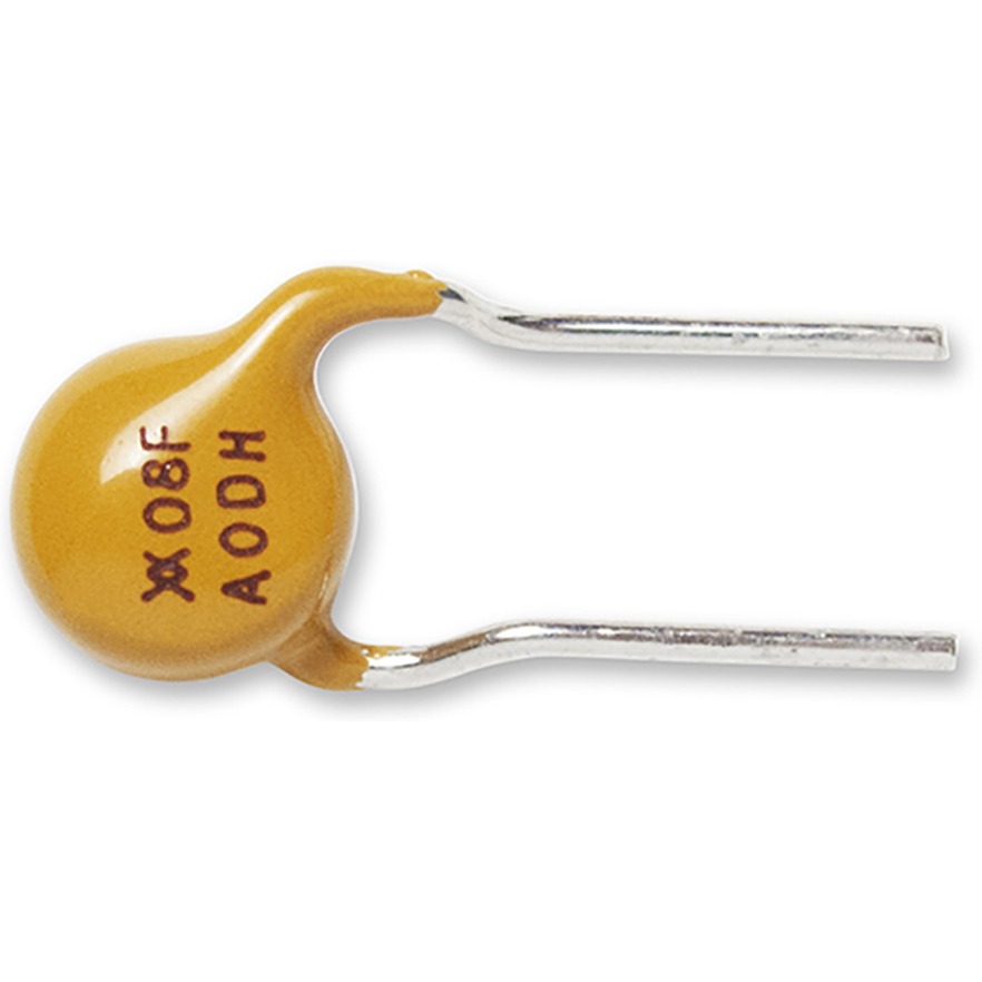 Littelfuse-RF0124-000 Fusible PTC réinitialisable PTC Resettable Fuse 0.08A(hold) 0.16A(trip) 60VDC 3A 0.6W 4s 15Ohm Radial 5.8 X 4.6mm Bag/Box