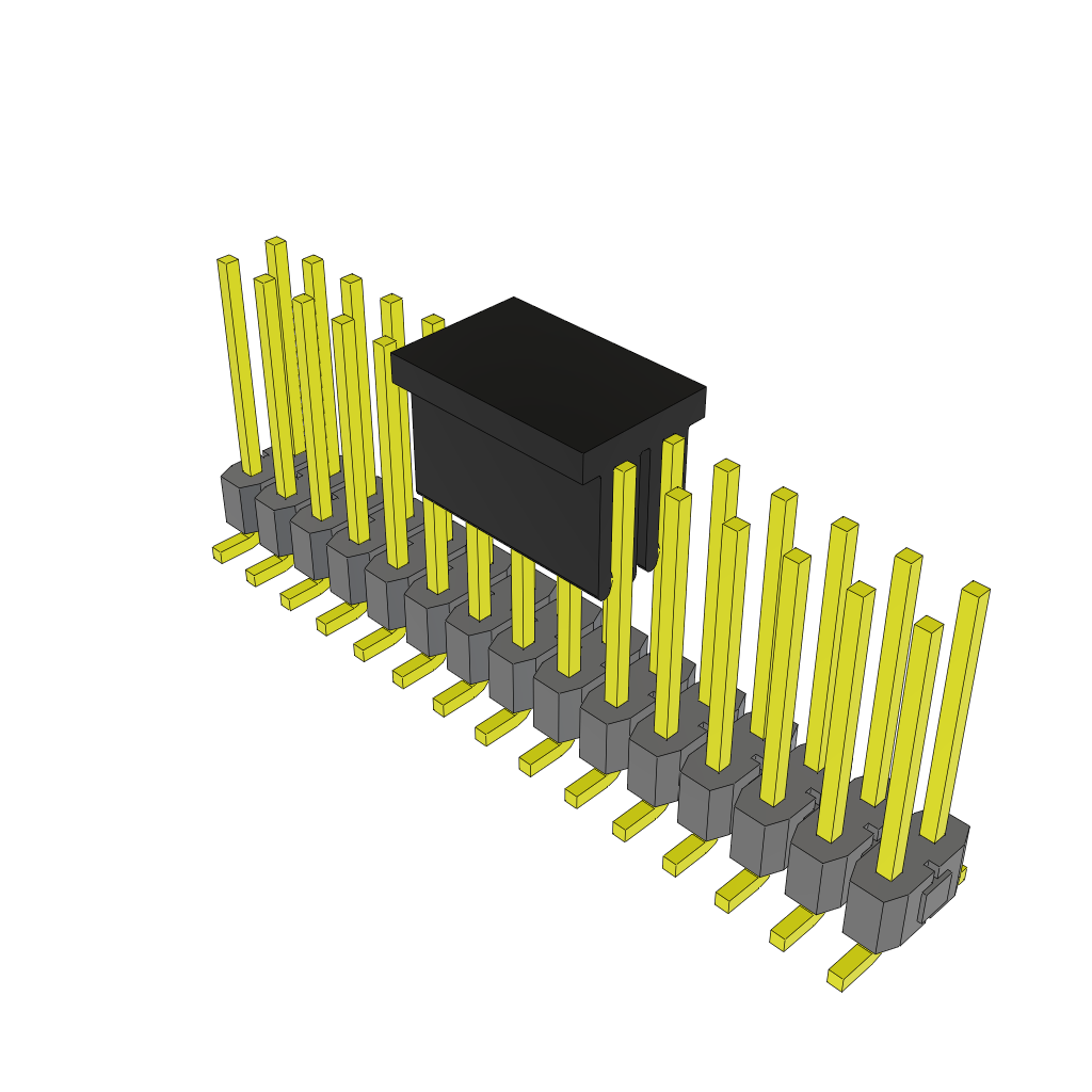 Samtec-TSM-115-03-L-DV-P-TR Embases de raccordement et réceptacles PCB Conn Unshrouded Header HDR 30 POS 2.54mm Solder ST Top Entry SMD T/R