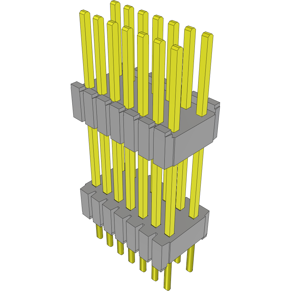 Samtec-DWM-07-59-G-D-450 Embases de raccordement et réceptacles PCB Conn Board Stacker HDR 14 POS 1.27mm Solder ST Thru-Hole Tube