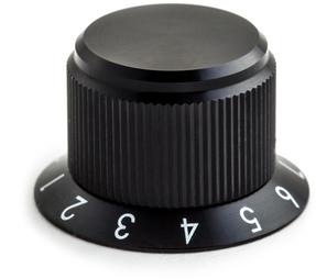 Kilo International-SC-90-2-6 Control Knobs Control Knob, Numeral Scale/Round/Skirt Black