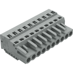 Conn Terminal Block F 10 POS 5mm Spring Clamp RA Cable Mount 15A Box