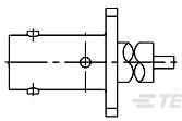 TE Connectivity-1058016-1 Connector RF Conn BNC 0Hz to 4GHz 50Ohm Solder ST Flange Mount F Gold Package