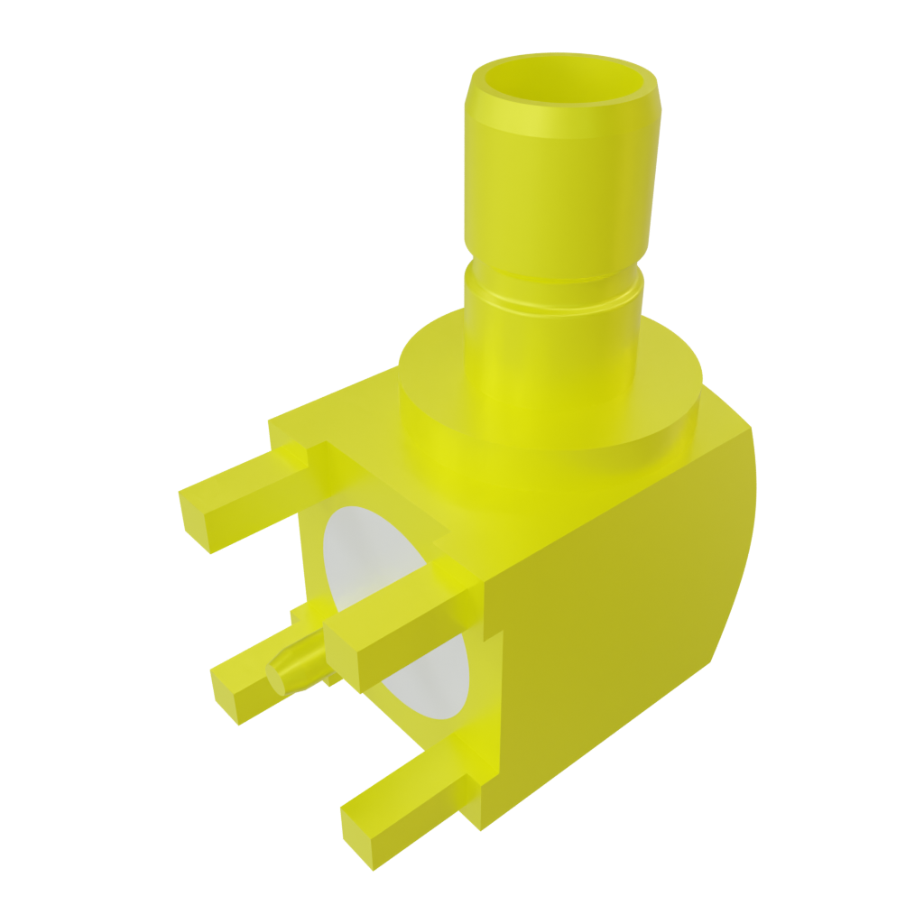 Samtec-SMB7H-J-P-H-RA-TH1 RF-Steckverbinder Conn SMB 0Hz to 4GHz 75Ohm Solder RA Thru-Hole F Gold Tray