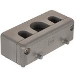 Panel Feed Through Housing 180° 16B Shell Size Powder Die Cast Aluminum Double Lock