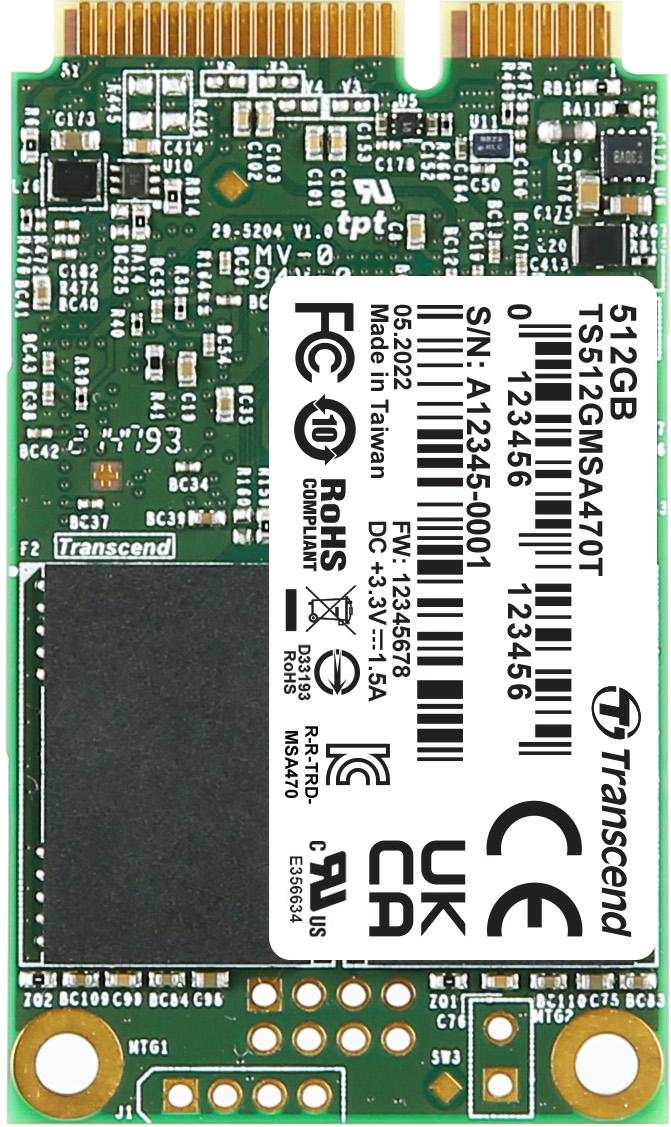 Transcend Information-TS512GMSA470T Solid State-Laufwerke Serial ATA Interface, mSATA SSD
