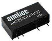 Aimtec-AM2DS-1212DH52Z 直流-直流转换器和开关式调节器模块 Module DC-DC 12VIN 2-OUT 12V/-12V -0.0833A/0.0833A 2W 5-Pin SIP Module