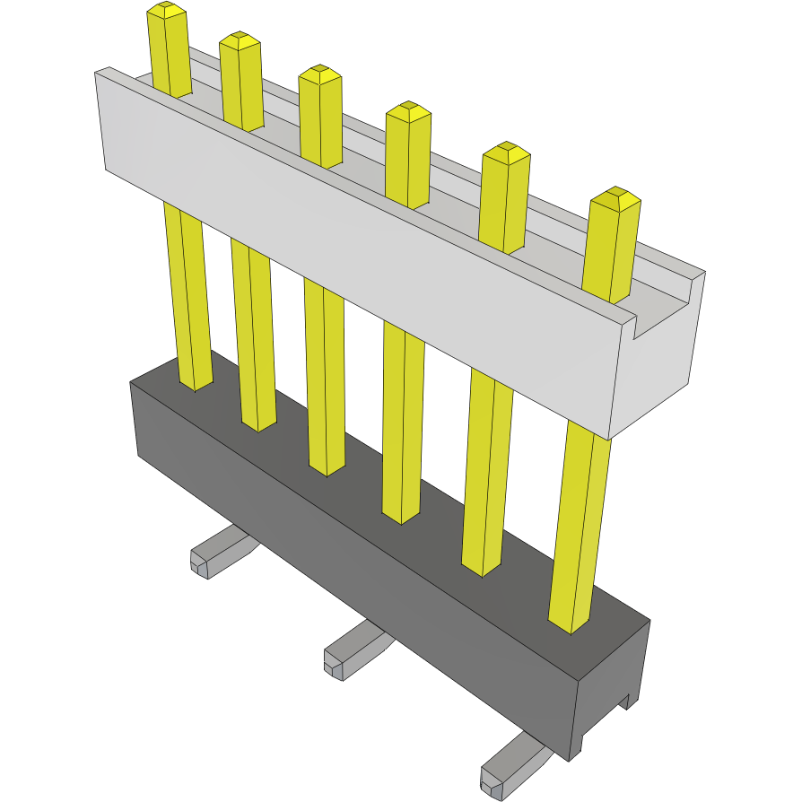 Samtec-HW-06-15-L-S-500-SM Connector Headers and PCB Receptacles Conn Board Stacker HDR 6 POS 2.54mm Solder ST Top Entry SMD Tube