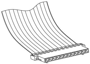 Amphenol Communications Solutions-10027313-023LF Steckverbinder, FFC-FPC Conn FFC/FPC Connector SKT 23 POS 2.54mm IDT ST Cable Mount Clincher™ Tray