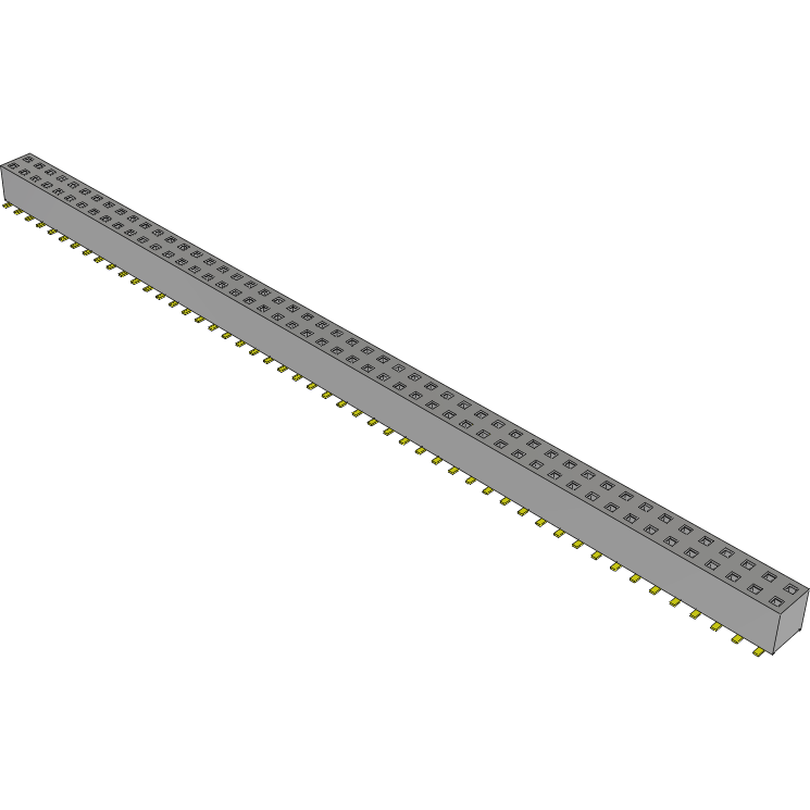 Samtec-TLE-150-01-G-DV-A Connector Headers and PCB Receptacles Conn Socket Strip SKT 100 POS 2mm Solder ST Bottom Entry SMD Tube