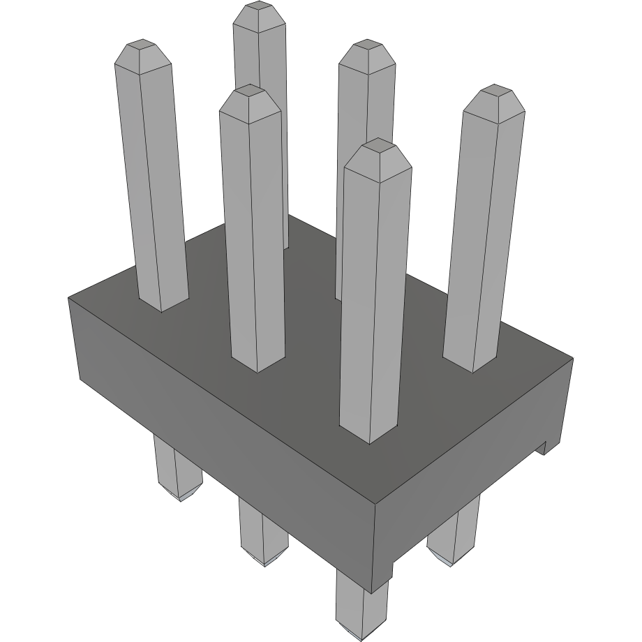 Samtec-MTMM-103-03-T-D-150 Steckverbinderleisten und Leiterplattenbuchsen Conn Unshrouded Header HDR 6 POS 2mm Solder ST Top Entry Thru-Hole Bulk
