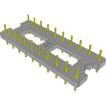 Conn DIP Adapter HDR 20 POS 2.54mm ST Thru-Hole Bulk