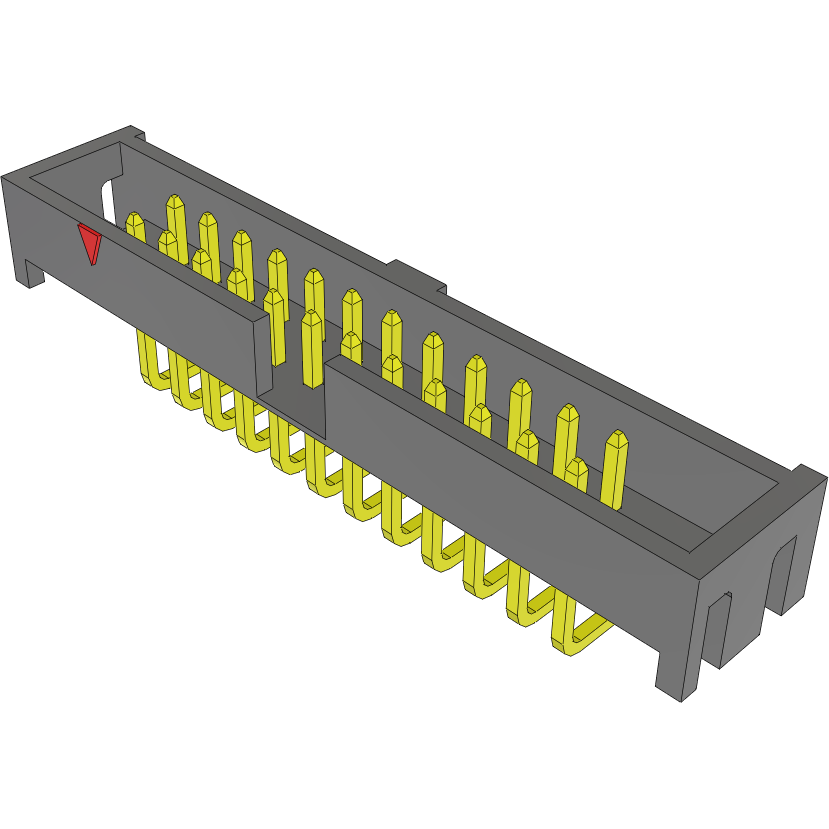 Samtec-ETMM-112-02-L-D-RA Piastre connettori e prese PCB Conn Shrouded Header (4 Sides) HDR 24 POS 2mm Solder RA Thru-Hole Tube